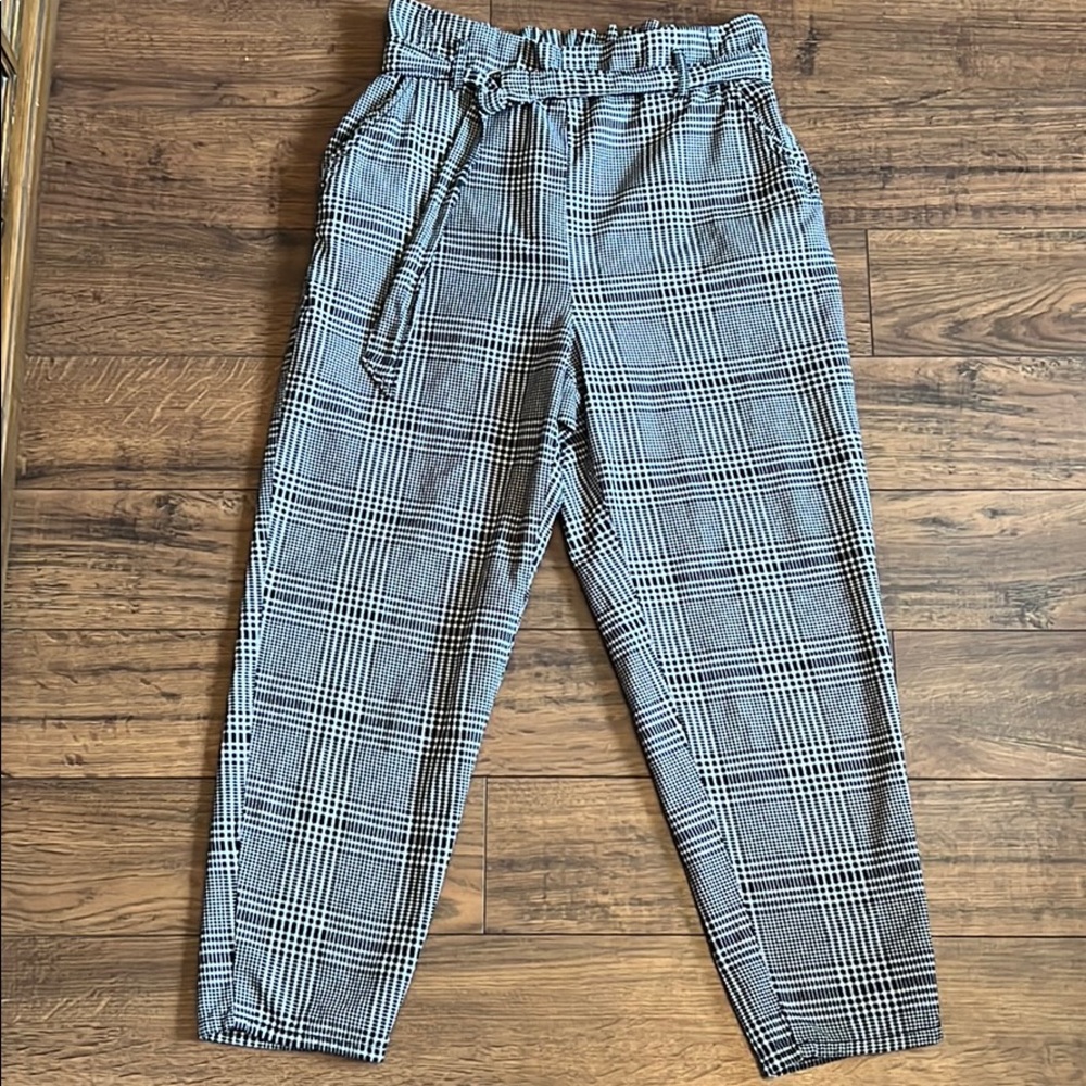 H&M Paperbag High Rise Tie Waist Pants